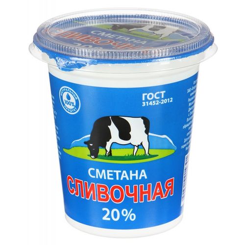 ЭКОМИЛК сметана сливочная 20% 315г ЭКОМИЛК сметана сливочная 20% 315г