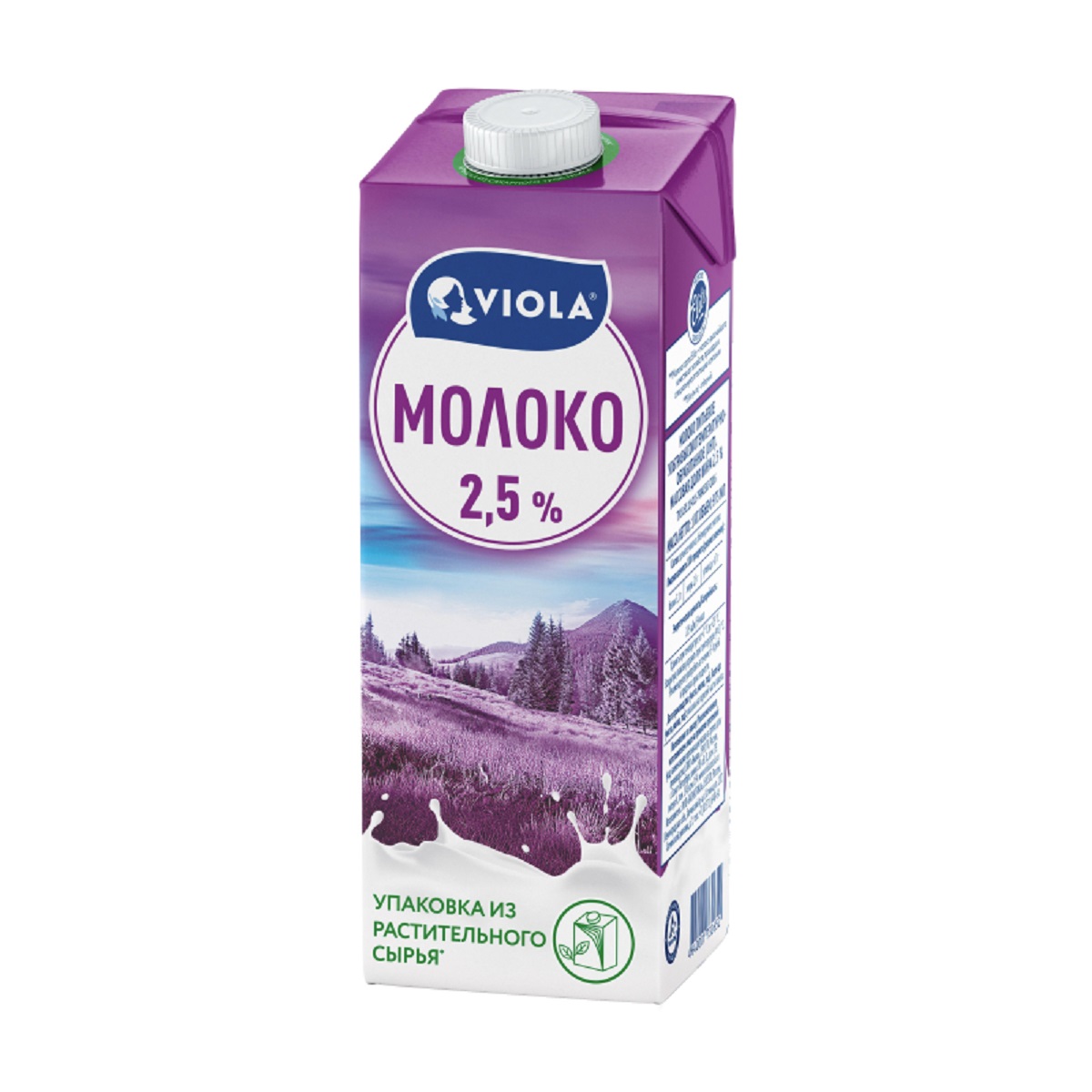 VIOLA молоко Виола пастеризованное 2.5% 1л