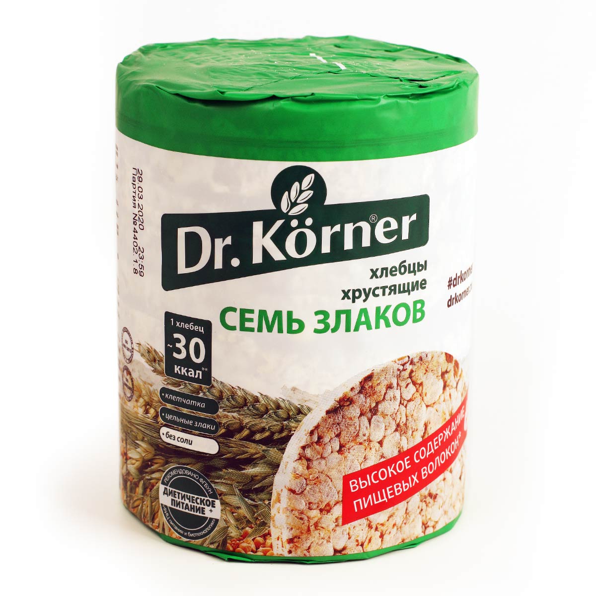 Dr. Korner хлебцы Доктор Корнер хрустящие Семь злаков 100г Dr. Korner хлебцы Доктор Корнер хрустящие Семь злаков 100г