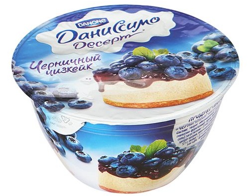 ДАНИССИМО Десерт творожный  двухслойный Черничный чизкейк 140г 