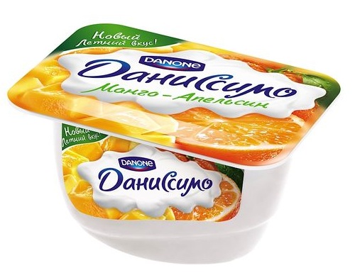 ДАНИССИМО десерт творожный  Манго Апельсин 130г 