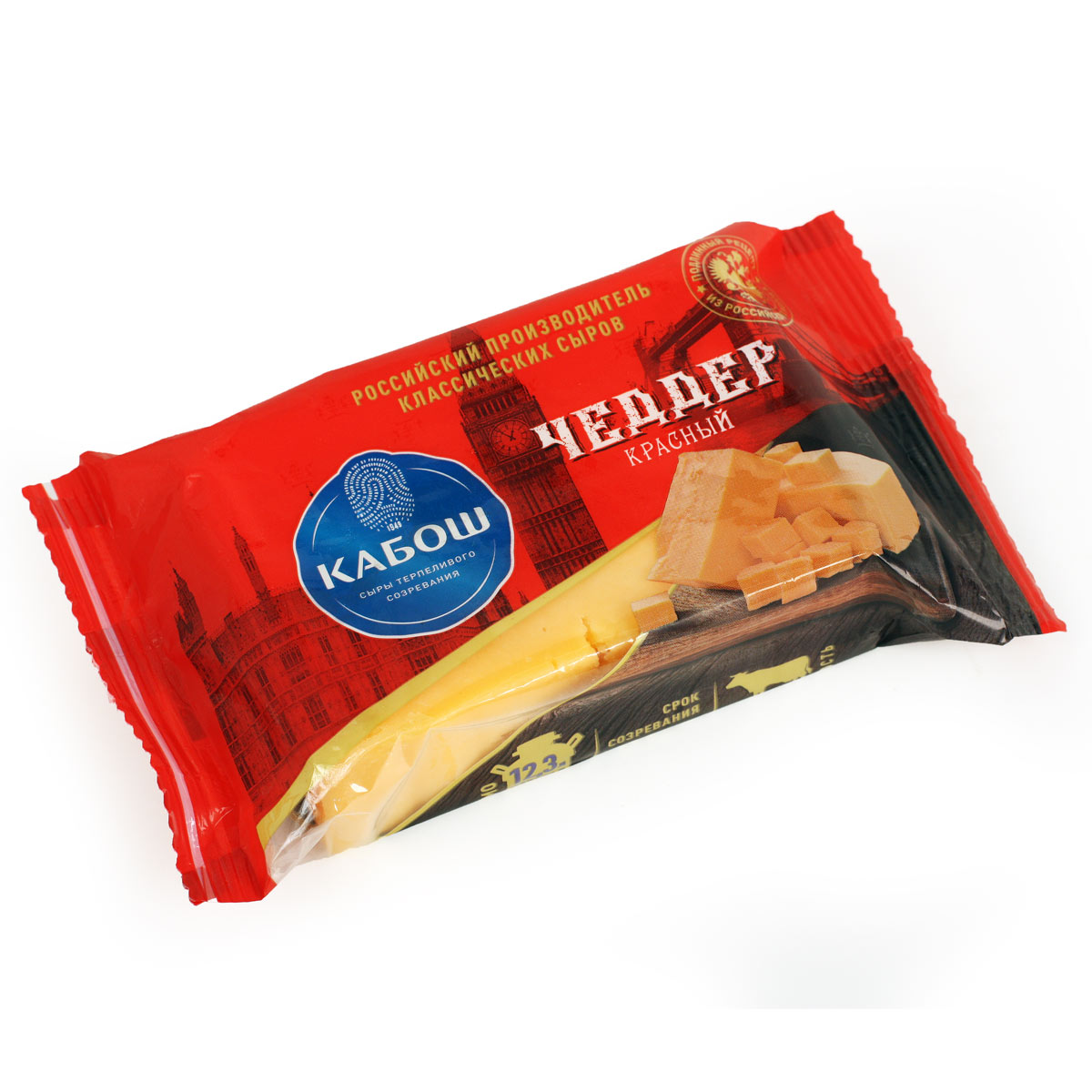 КАБОШ Сыр Чеддер красный 49% 220г