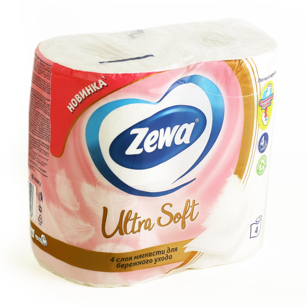 ZEWA Ultra Soft туалетная бумага Зева 4 слоя 4Р ZEWA Ultra Soft туалетная бумага Зева 4 слоя 4Р