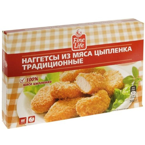 FINE LIFE Наггетсы куриные традиционные 300г FINE LIFE Наггетсы куриные традиционные 300г