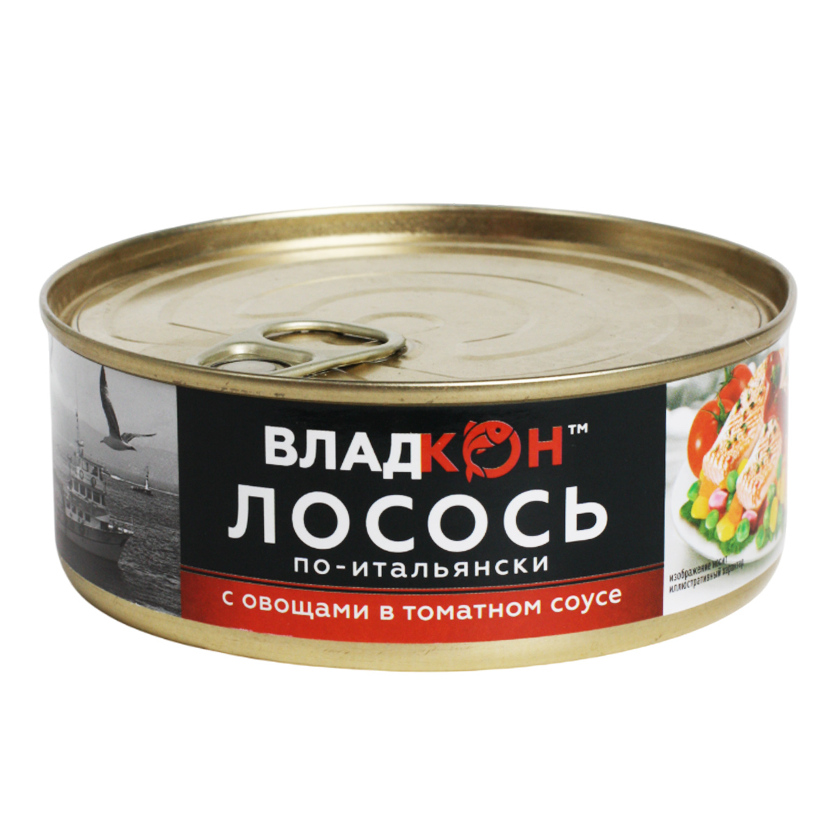 Лосось по-итальянски с овощами в томатном соусе ВЛАДКОН 240г