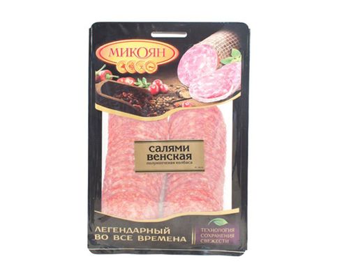 МИКОЯН колбаса салями Венская полукопченая нарезка 150г