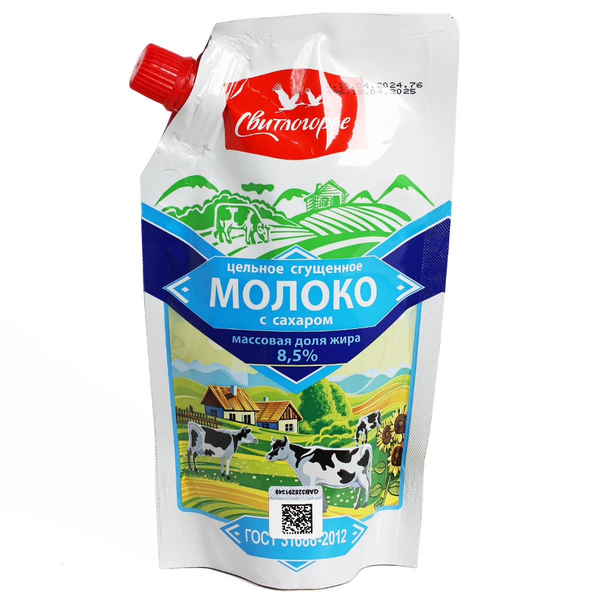 Молоко сгущеное с сахаром в сашете 8,5% Свитлогорье 250г Молоко сгущеное с сахаром в сашете 8,5% Свитлогорье 250г