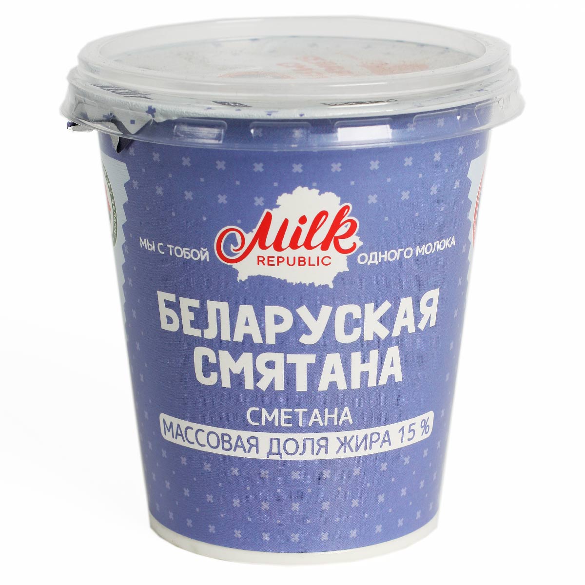 MILK REPUBLIC Беларуская сметана 15% 300г 