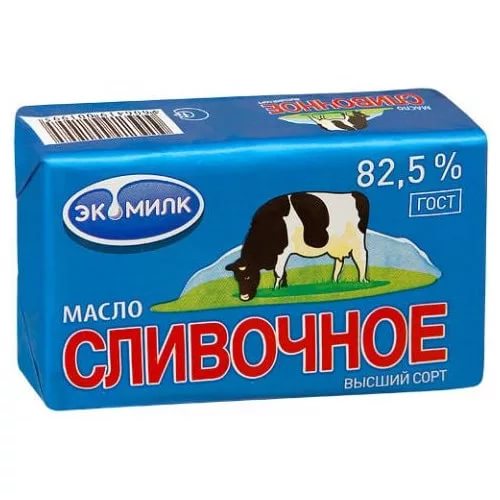 Экомилк масло сливочное 82.5% 180г Экомилк масло сливочное 82.5% 180г