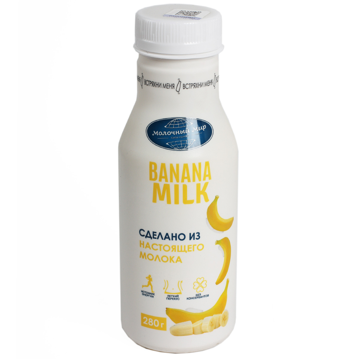 Молочный мир напиток молочный с наполнителем банан 1,3% 280г