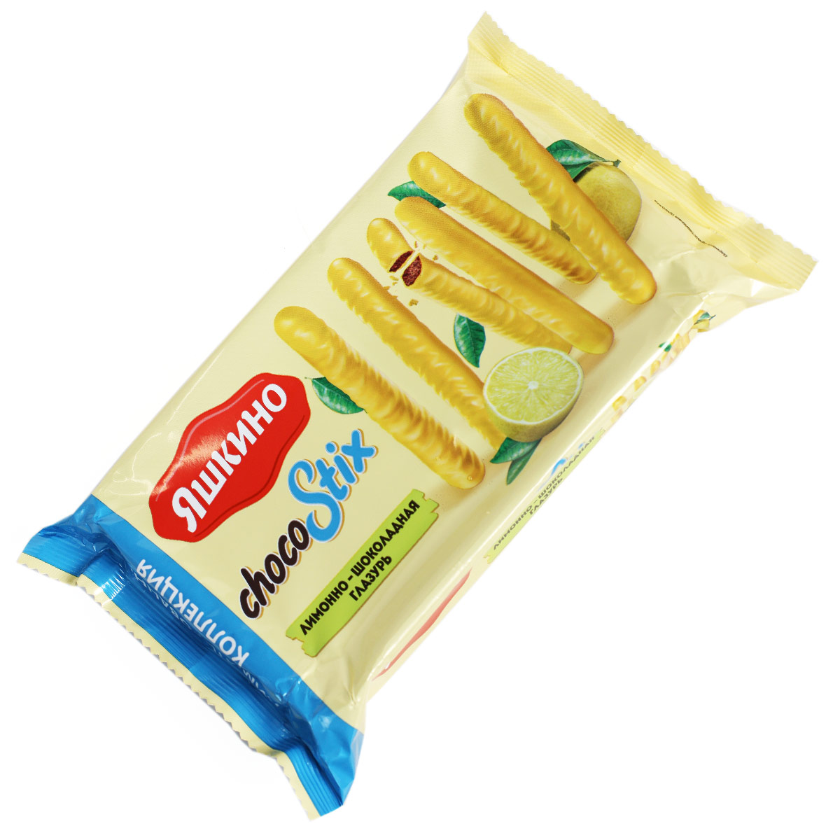 Яшкино печенье сахарное Choko Stix лимонно-шоколадная глазурь130г