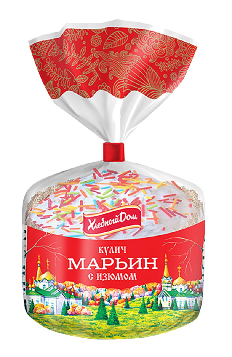 Кулич Марьин с изюмом ХЛЕБНЫЙ ДОМ 300г