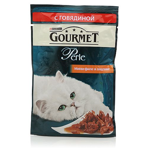 GOURMET PERLE нежное филе в соусе с говядиной 85г