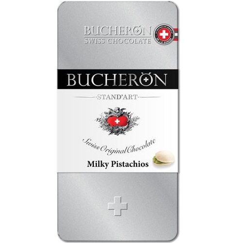 Бушерон молочный шоколад  BUCHERON с фисташками 72% подарочное оформление 100г  