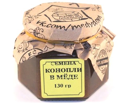 Семена конопли в меде 130 гр.