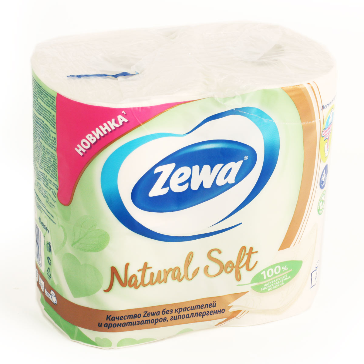 ZEWA Natural Soft туалетная бумага 4 слоя 4Р ZEWA Natural Soft туалетная бумага 4 слоя 4Р