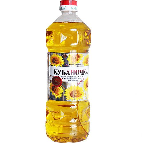 Подсолнечное масло Кубаночка нерафинированное 1л