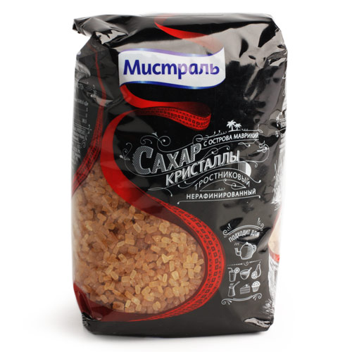 Мистраль Демерара сахар коричневый тростниковый нерафинированный кристаллы  500г