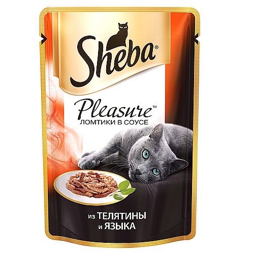 SHEBA Плежер из Телятины и Языка 85г