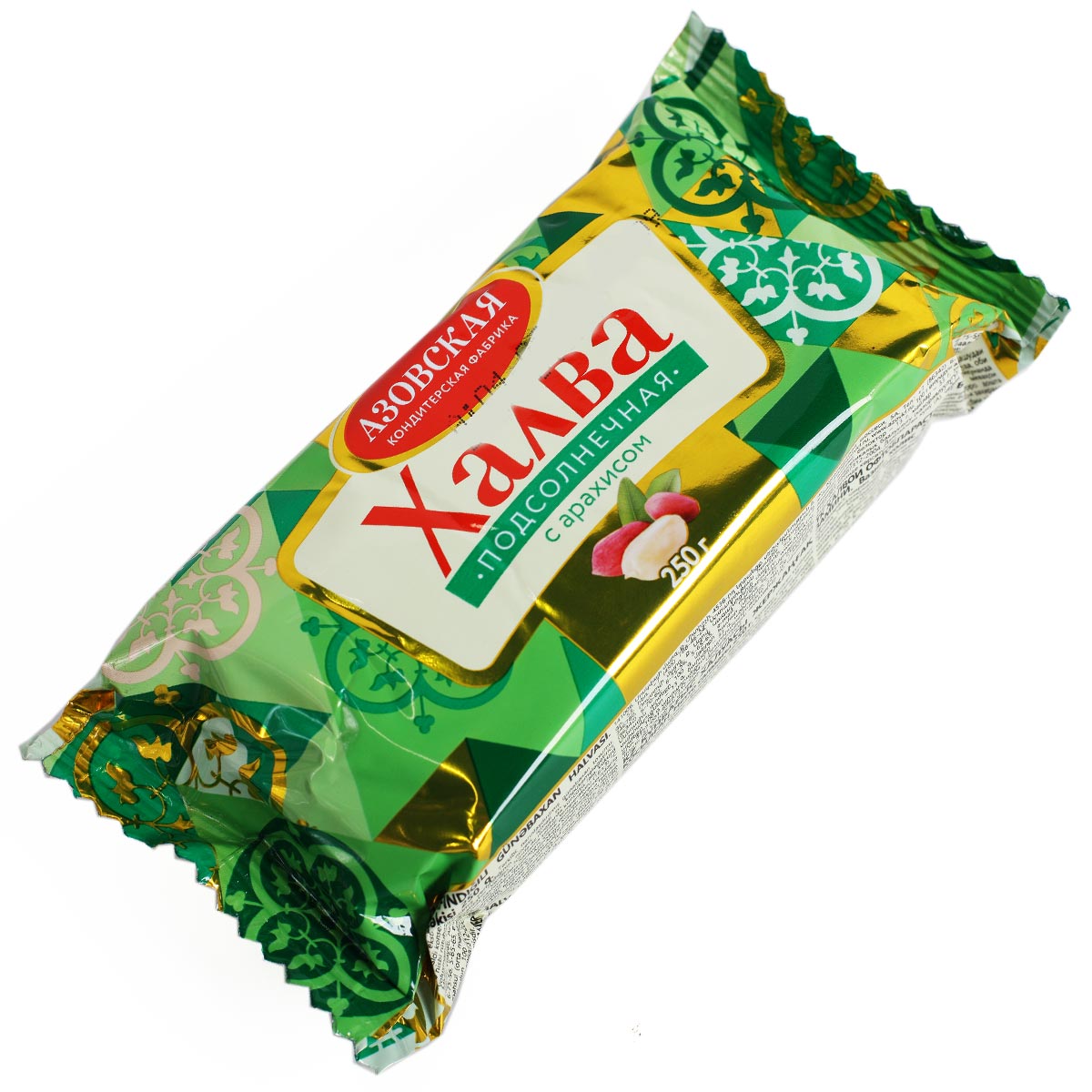 Халва подсолнечная с арахисом АЗОВСКАЯ КФ 250г