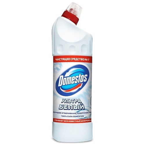 Domestos для унитаза Доместос ультра белый отбеливатель гель 1л