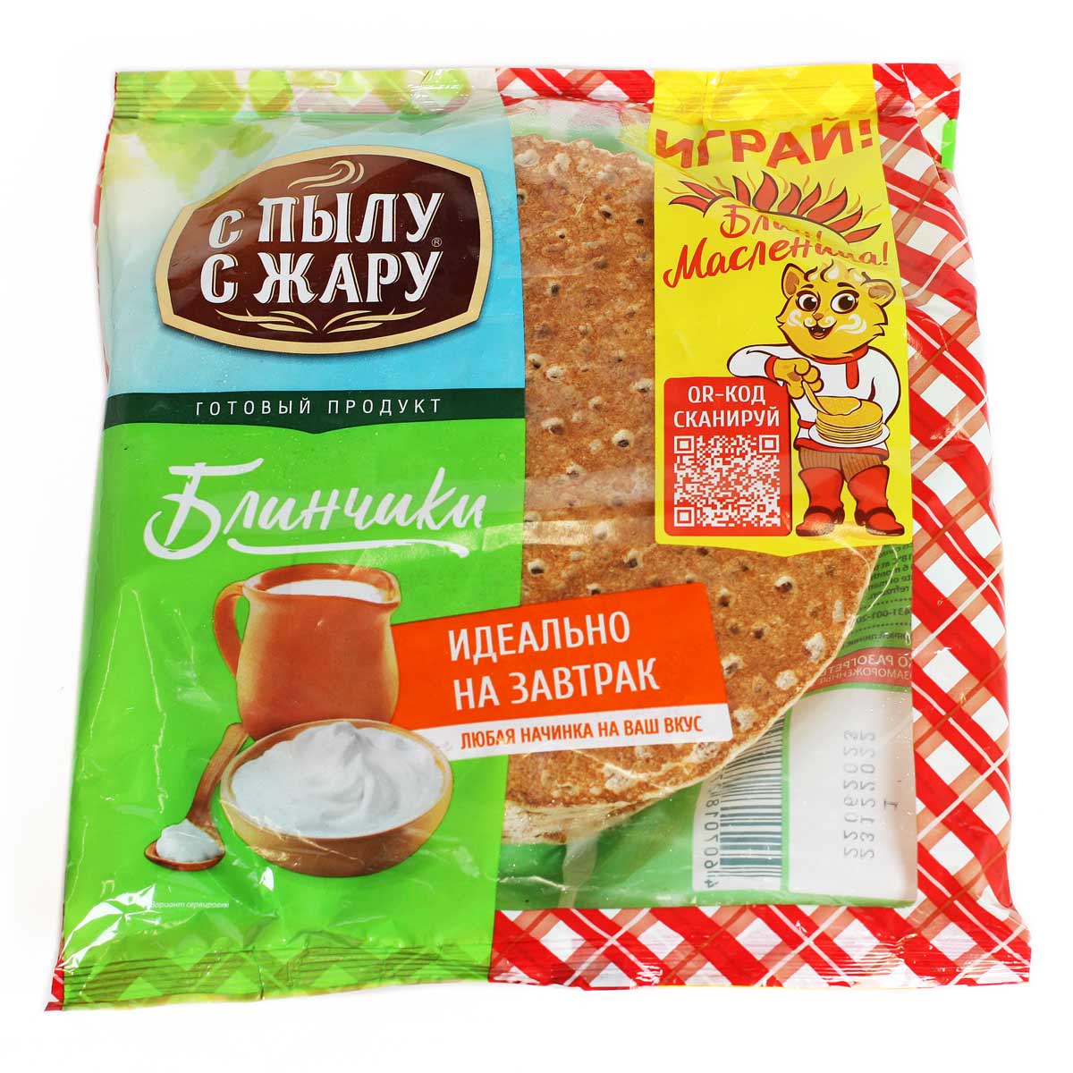 С ПЫЛУ С ЖАРУ Блинчики без начинки быстрозамороженные 360г
