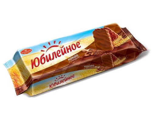 Юбилейное Печенье Какао с глазурью 116г
