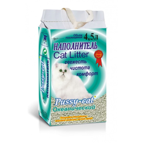 Pussy cat впитывающий "Океанический" наполн, 4,5л 