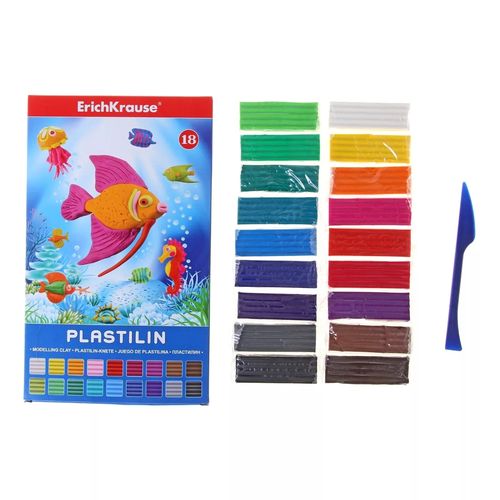 EK Пластилин + стек 18 цв.