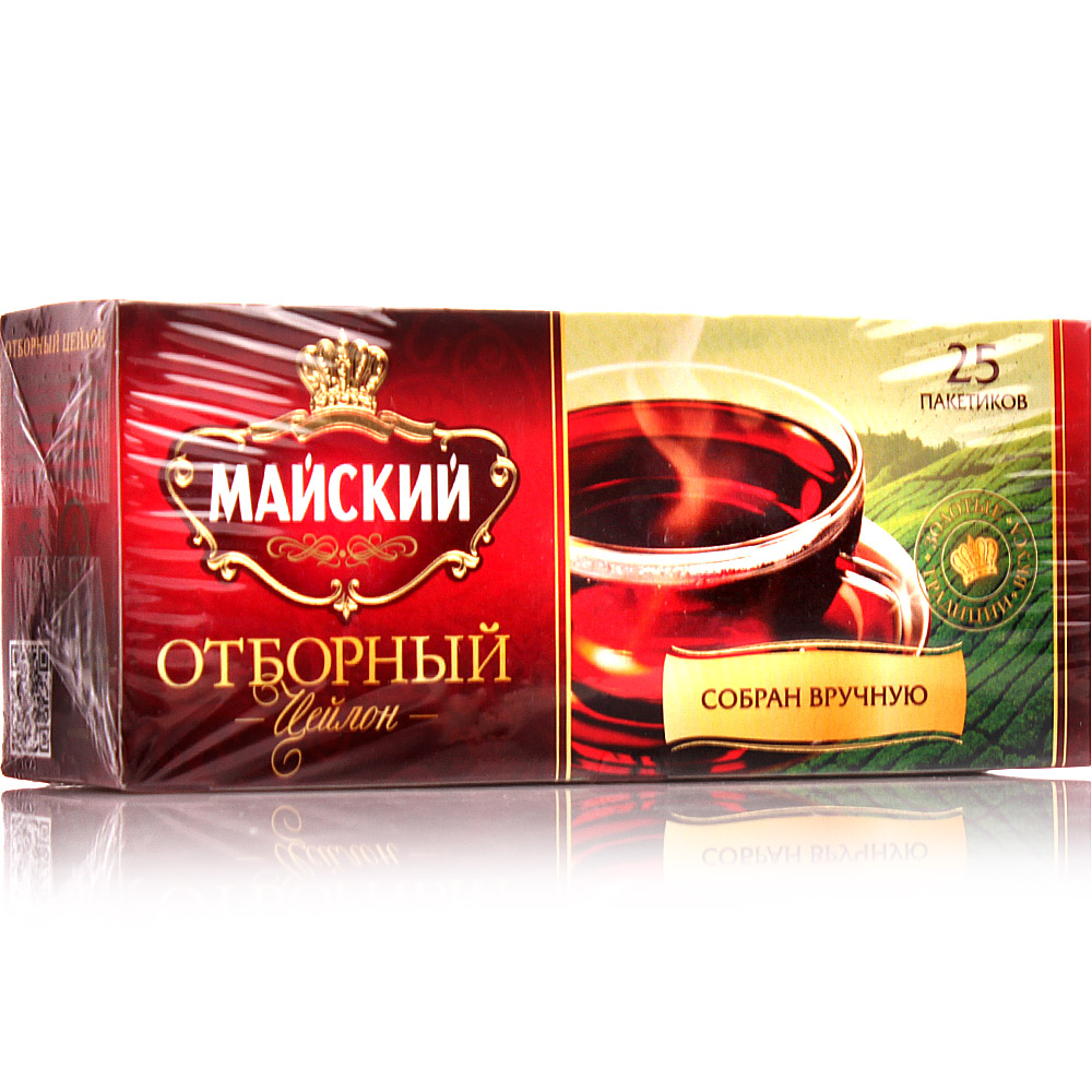Майский чай черный Отборный Цейлонский 25пак X2г 50г Майский чай черный Отборный Цейлонский 25пак X2г 50г