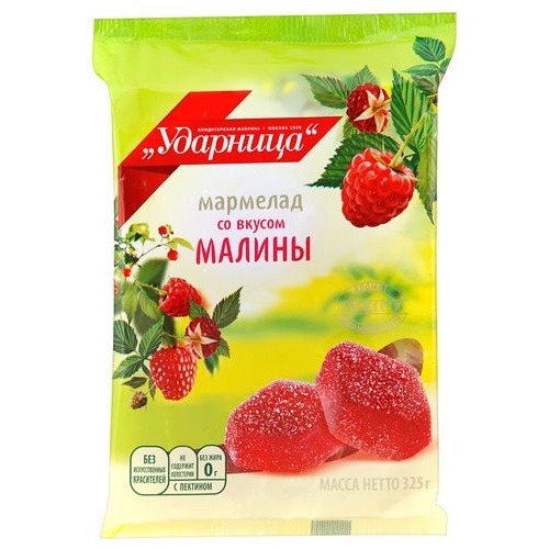 Мармелад со вкусом малины Ударница 325г