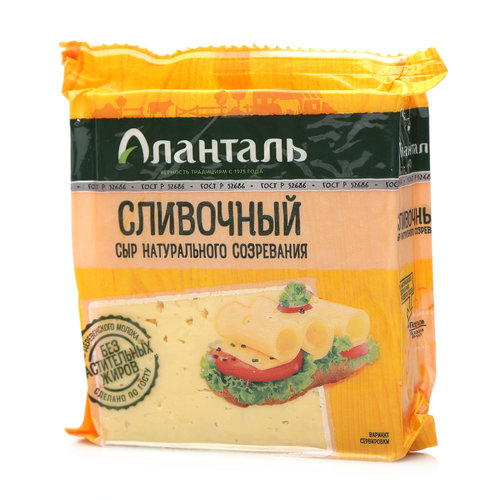 Аланталь сыр Сливочный 45% 240г