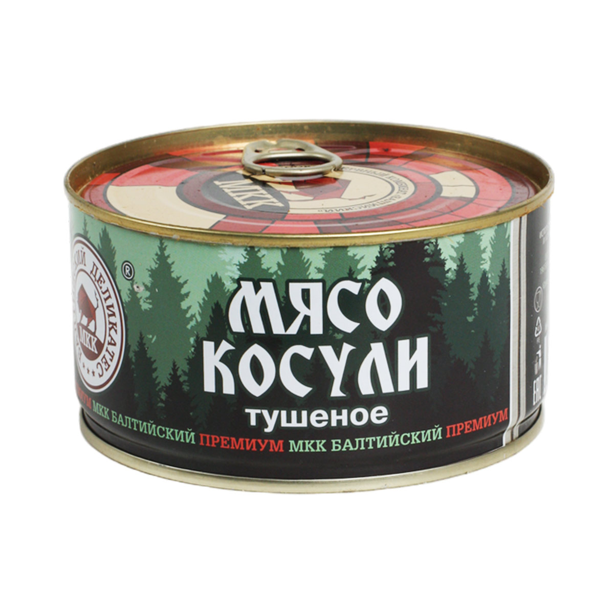 Мясо косули тушеное премиум 325г МКк Балтийский Мясо косули тушеное премиум 325г МКк Балтийский