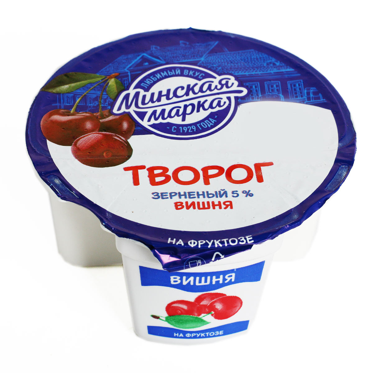 Минская марка творог зернёный вишня 5% 140г Минская марка творог зернёный вишня 5% 140г