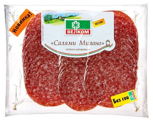 ВЕЛКОМ Колбаса Салями Милано сыровяленая нарезка 300г ВЕЛКОМ Колбаса Салями Милано сыровяленая нарезка 300г