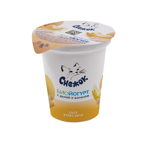 СНЕЖОК Биойогурт с дыней и бананом 2,5% 120г