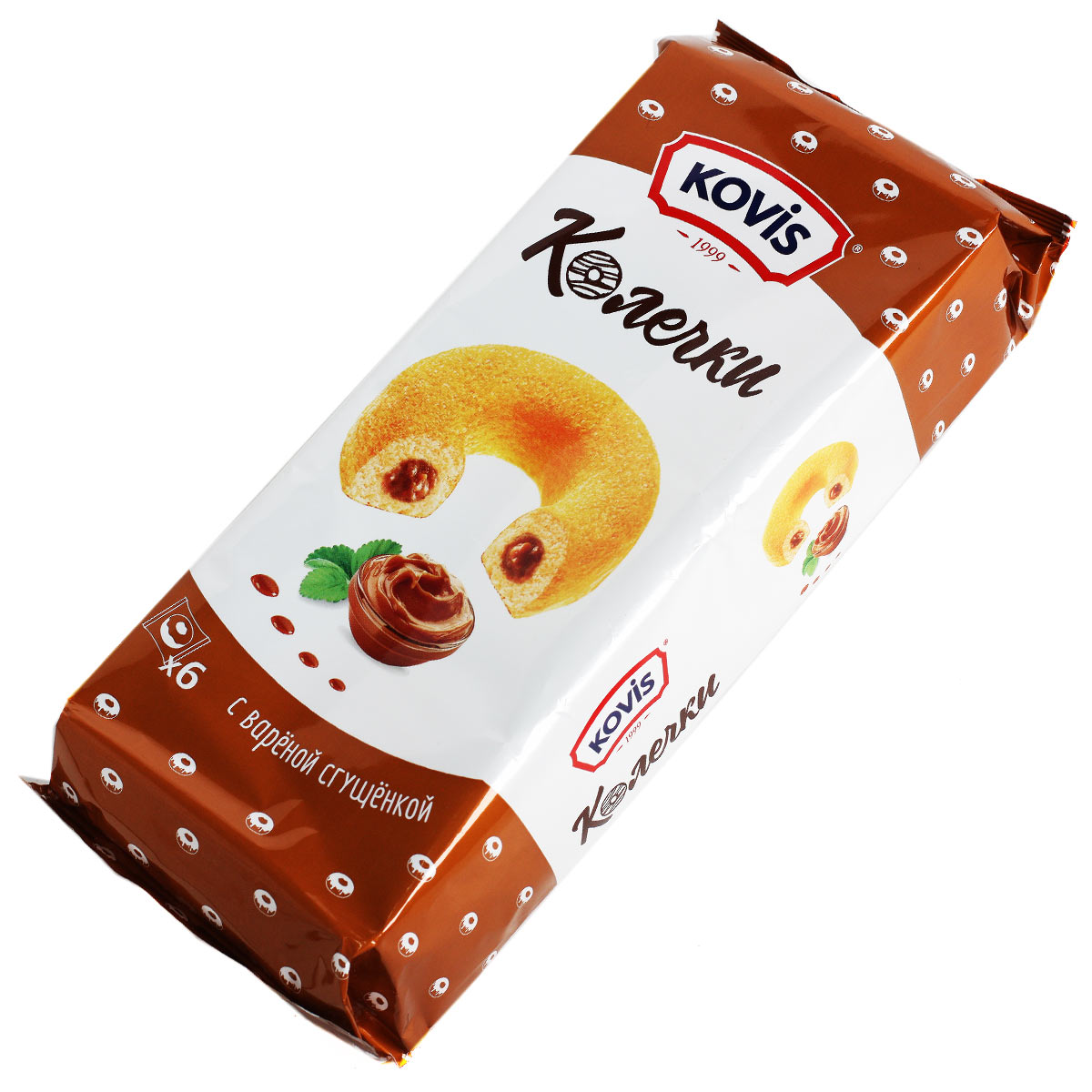 Колечки с вареной сгущенкой KOVIS 240г