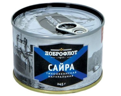 Доброфлот Сайра натуральная 245г Доброфлот Сайра натуральная 245г