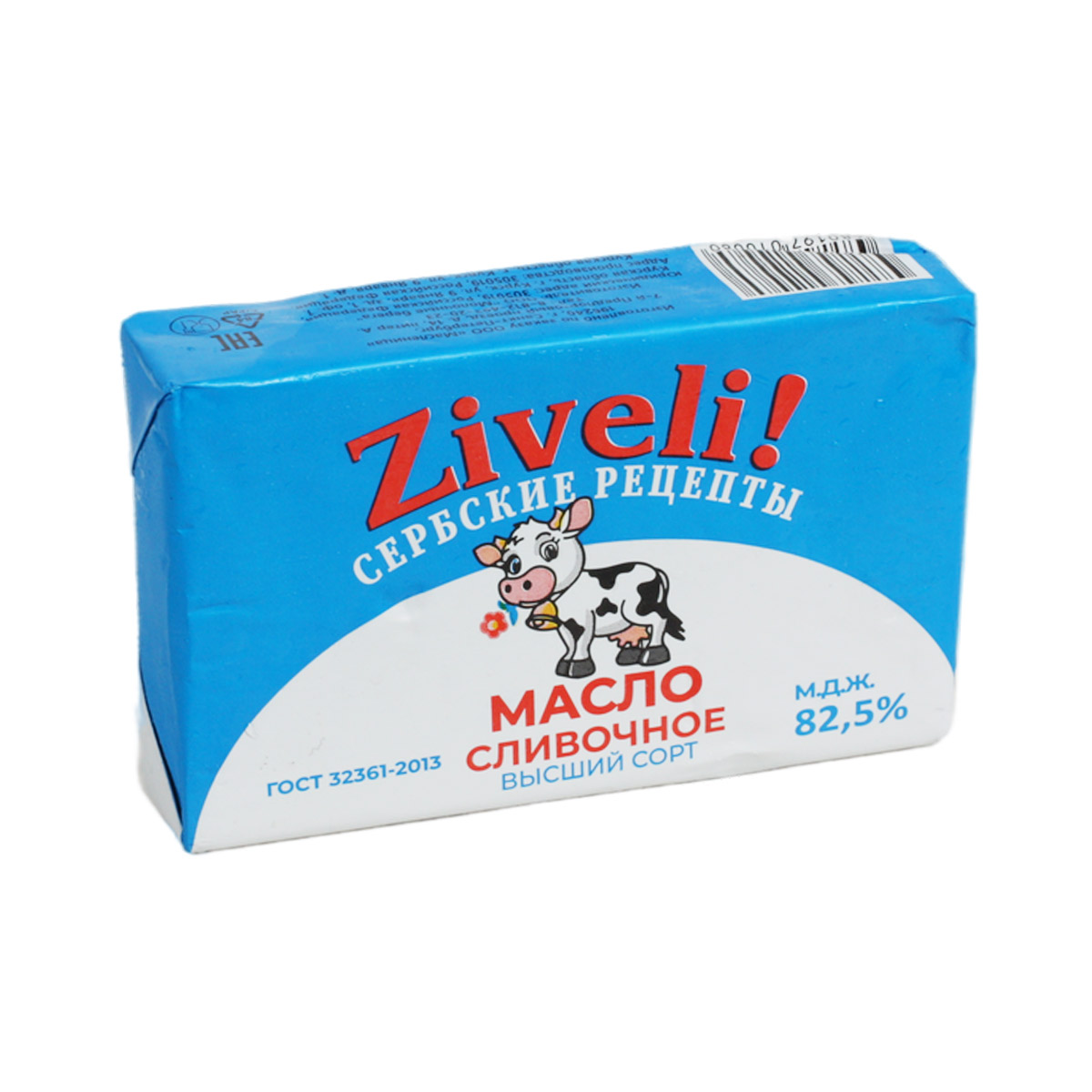 Масло сливочное ZIVELI Сербские рецепты 82,5% 180г