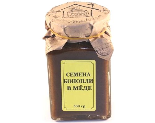 Семена конопли в меде 330 гр.