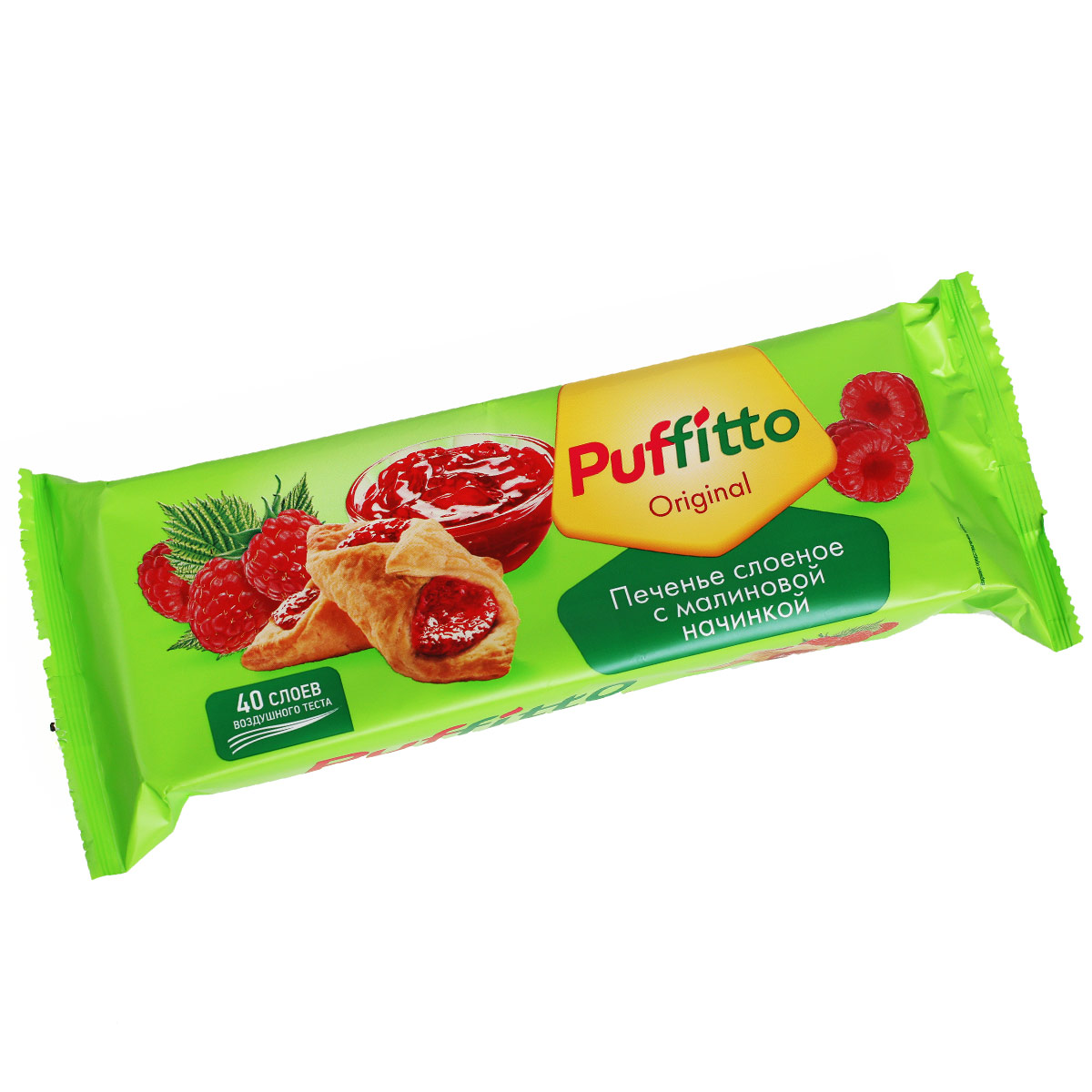 PUFFITTO Печенье слоеное с малиновой начинкой KDV 125г PUFFITTO Печенье слоеное с малиновой начинкой KDV 125г