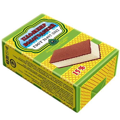 ВОЛОГОДСКИЙ ПЛОМБИР брикет на вафлях 90г