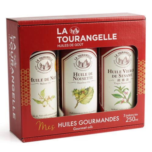 La Tourangelle Gourmet Oils набор масел Гурме Ла Туранжель грецкий, лесной орех и кунжут 3 X 250мл