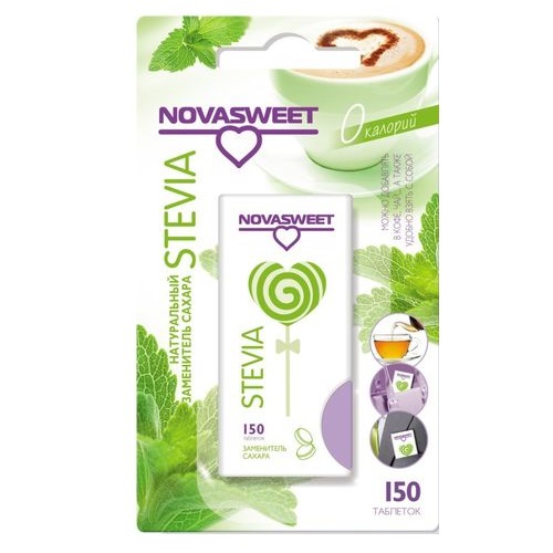 NOVASWEET сахарозаменитель стевия 150шт