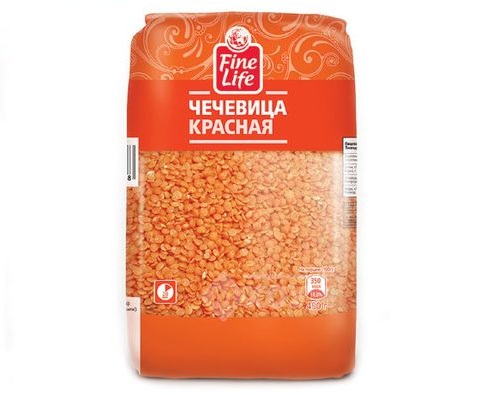 FINE LIFE чечевица красная 450г FINE LIFE чечевица красная 450г