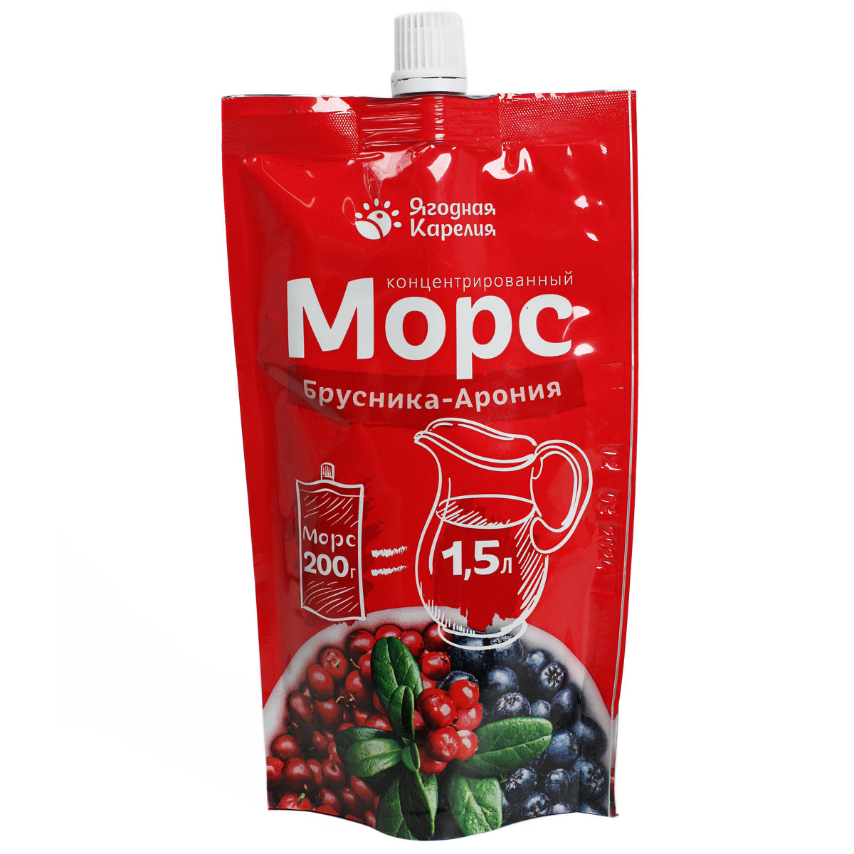 Основа для морса Брусника-Арония Карельское лето 200г Основа для морса Брусника-Арония Карельское лето 200г