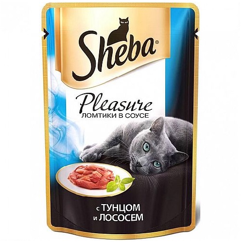 SHEBA Плежер с Тунцом и Лососем, 85 г