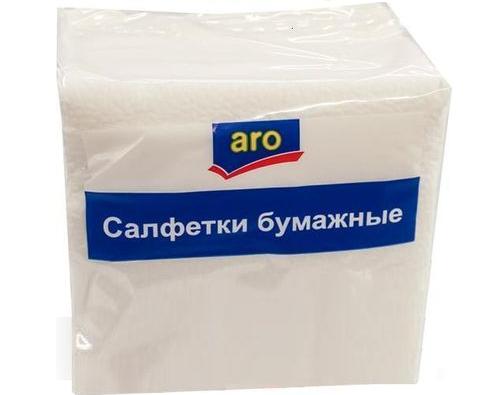 Aro салфетки бумажные 1слой 24смX24см 100шт