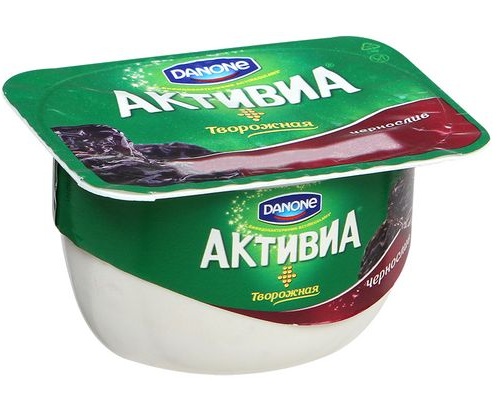 АКТИВИА Творожная Чернослив 130г