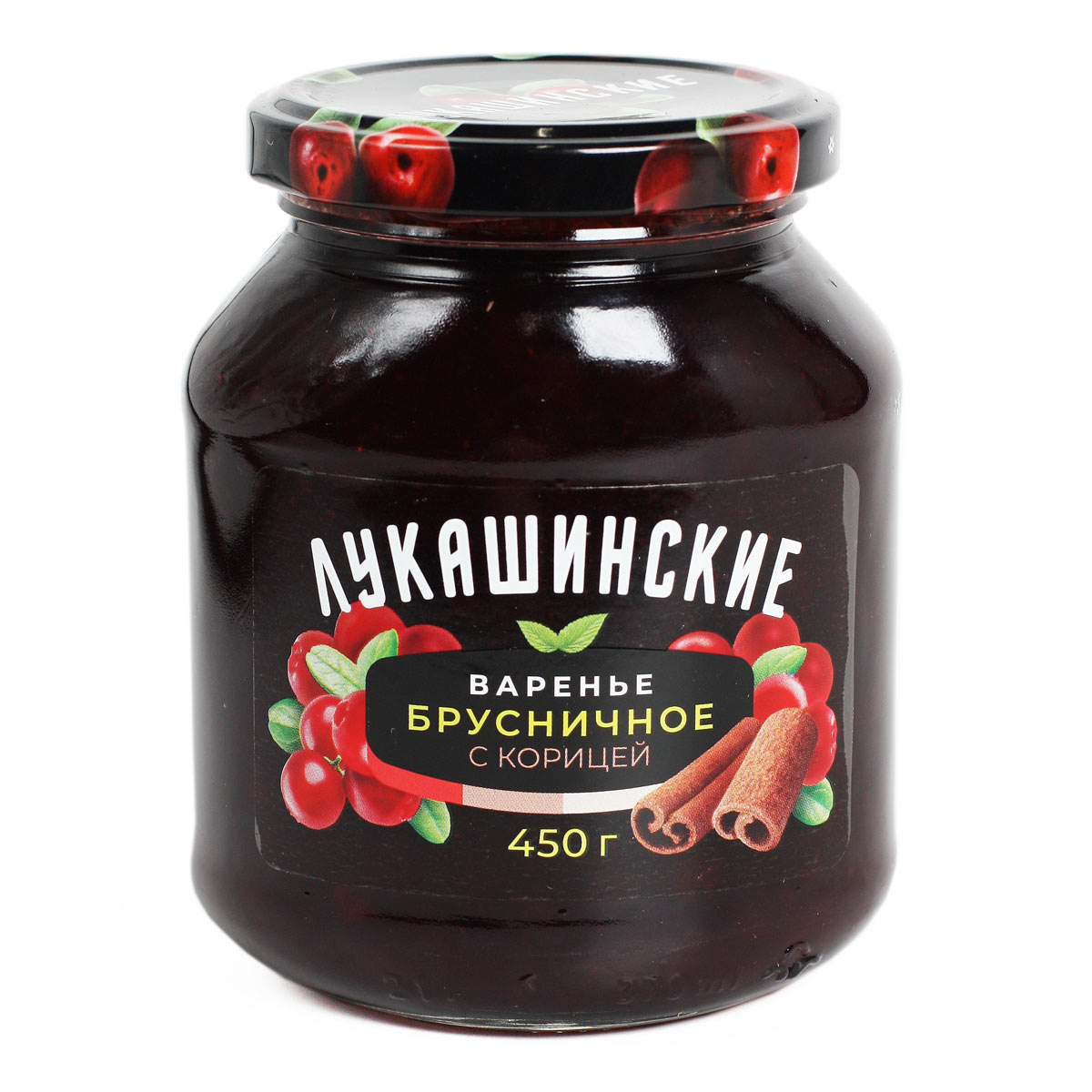 Лукашинские Варенье брусничное с корицей 450 г Лукашинские Варенье брусничное с корицей 450 г